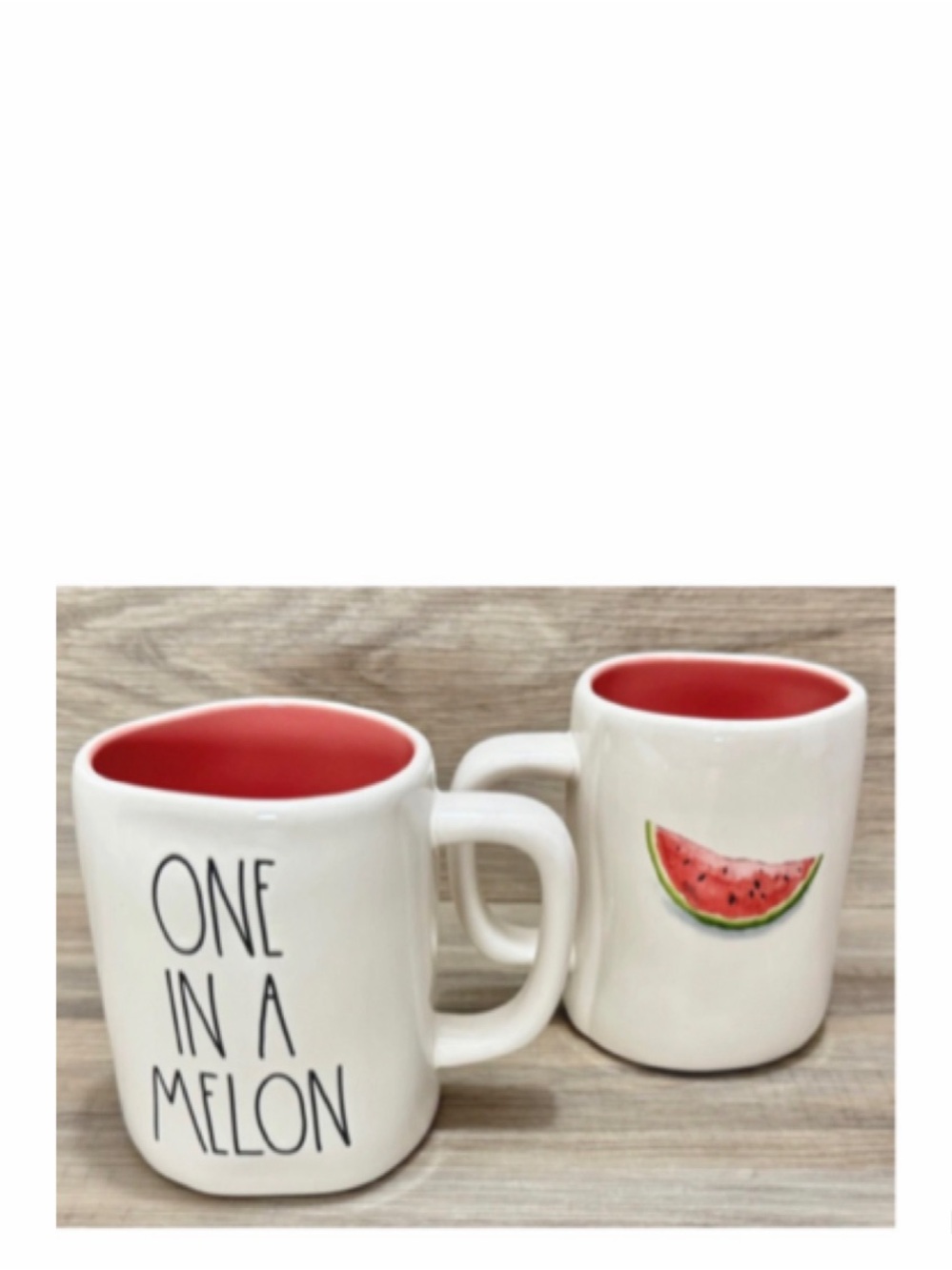 NEW Rae Dunn One In A Melon Double Sided Mug 🍉